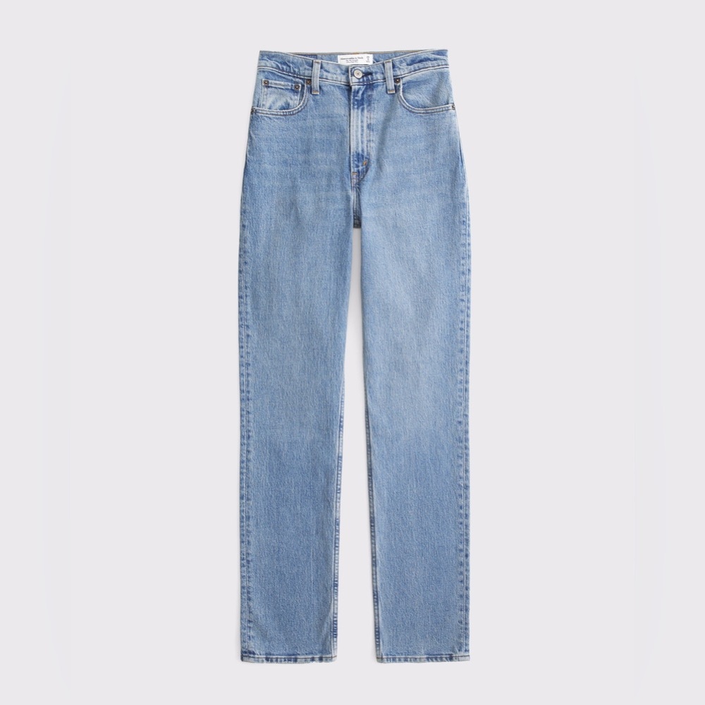 Ultra High Rise 90s Straight Jean in Medium Wash (Short Length)